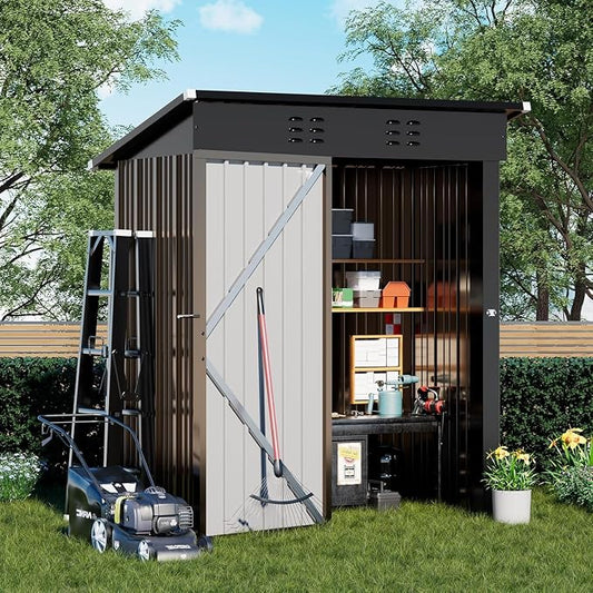 COMHOMA Shed Outdoor Storage Shed Metal, Lockable Doors Tool Sheds by ComHoma