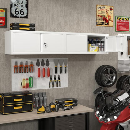 LUCYPAL Metal Storage Cabinet, Garage Wall Mounted Storage Cabinet - Image 7
