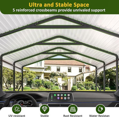 Carport 12x20 FT Heavy Duty Carports Canopy - Image 7