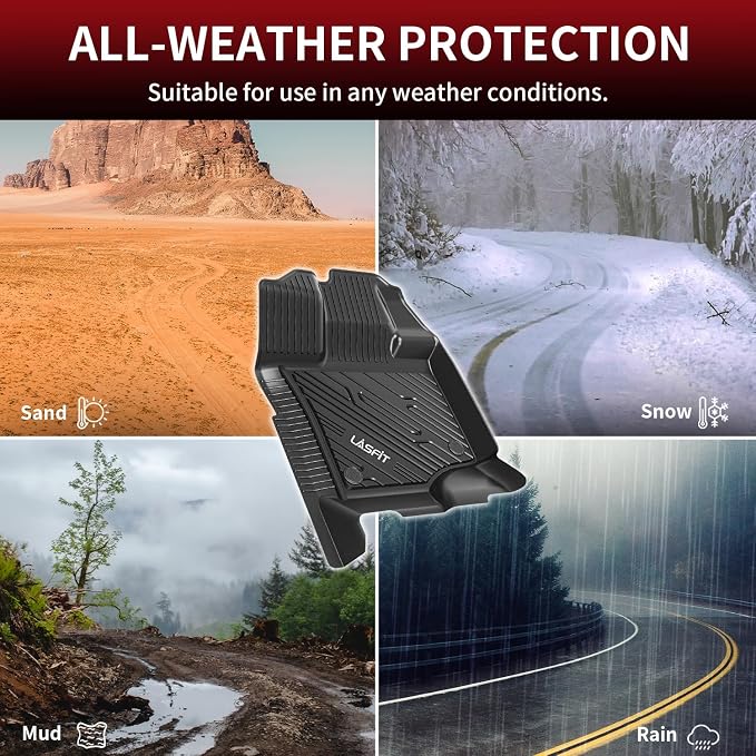 LASFIT Floor Mats for Ford F-150 2015-2025 | F150 Lightning 2022-2025 SuperCrew - Image 8