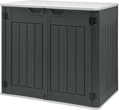 GOOBED 4.5x4ft Outdoor Horizontal Resin Storage Shed, 47 cuft Large Waterproof by GOOBED