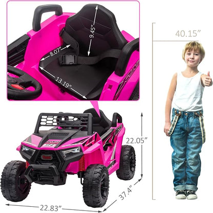 TOBBI 12V Kids Ride on Car, Electric Off-Road UTV Truck - Image 7