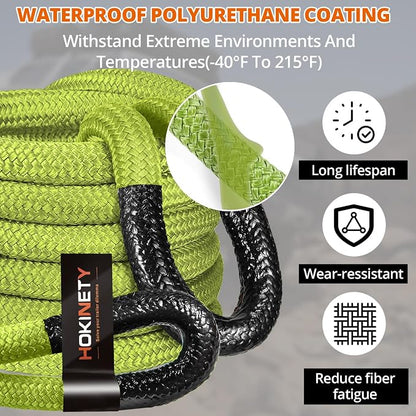Kinetic Recovery Tow Rope 1-1/8" x20ft Offroad Snatch Strap 48000lbs Heavy Duty - Image 4