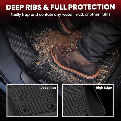 LASFIT Floor Mats for Toyota Tacoma 2024 2025 Double Cab All Weather Floor - Image 3