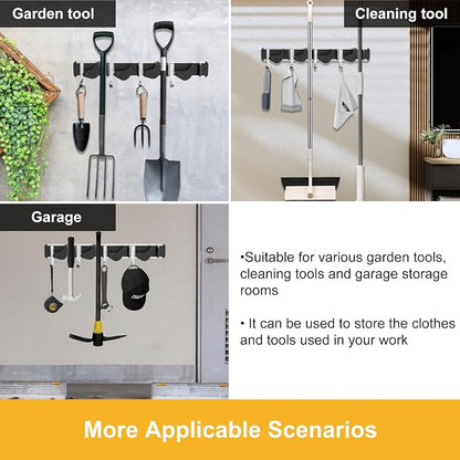 2-Pack Metal Mop Broom Holder Wall Mount - Image 5