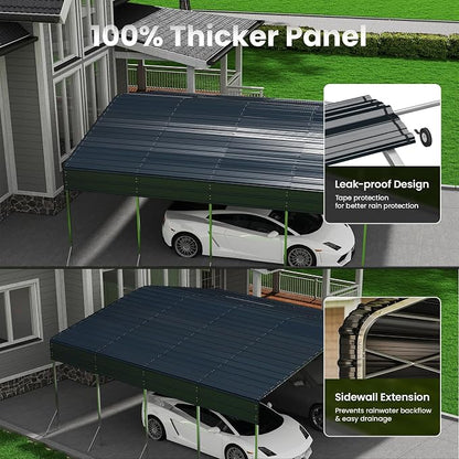 Heavy Duty Metal Carport – Sturdy Structure, All-Weather Protection, Easy - Image 3