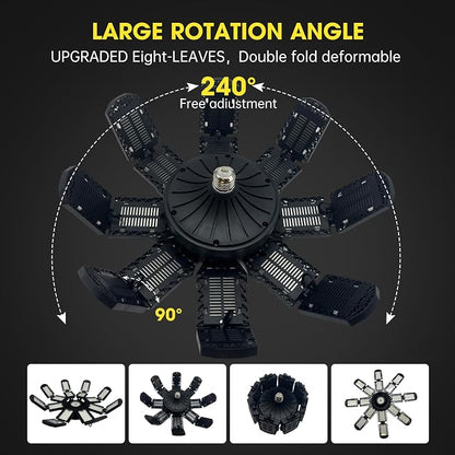 LED Garage Light, Super Bright Screw in E26/E27 Ceiling Shop Work Lamp - Image 3