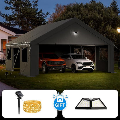 20x20 Carport, Heavy Duty Carport Canopy Garage - Image 5