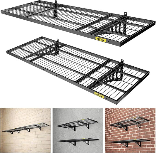 1.64x4ft 2Pack Wire Shelving Unit Heavy Duty Garage Storage Shelves Wall by AECXM
