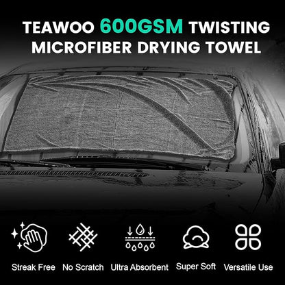 16-Pack Bulk Microfiber Towels for Cars, Super Absorbent Car Drying Towel - Image 5