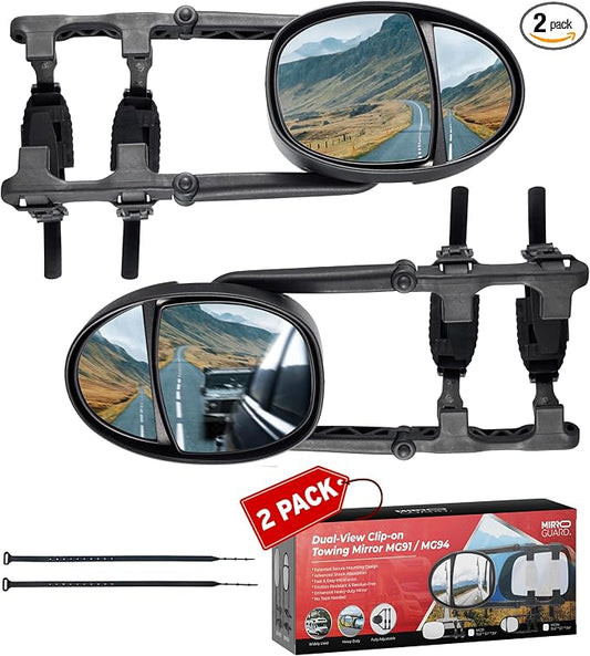 Extended Towing Mirrors, Universal Clip-On Side Mirror Extensions by MirroGuard