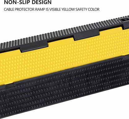 1 Pack Rubber Cable Ramp Hose Cable Protector Ramp 1 Channel 22000Lbs Load - Image 5