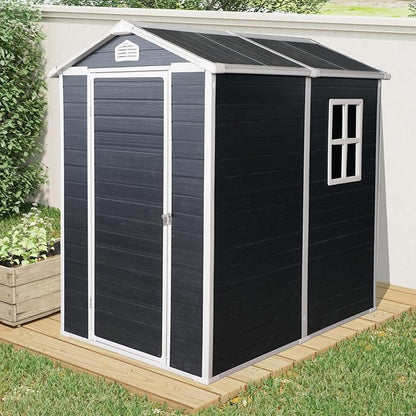 4x6 FT Outdoor Storage Resin Shed - Image 6