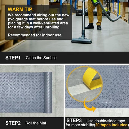 7.5x25 FT Garage Floor Mat, Updated 2.8mm Thicked Flooring Roll - Image 8