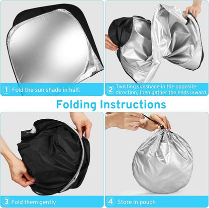 XHRING Windshield Sun Shade Sunshade Compatible - Image 6
