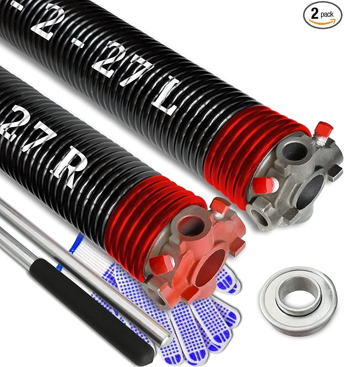 Garage Door Torsion Spring Set, Pair of 2" Electrophoresis Coated Garage Door by YINKCO