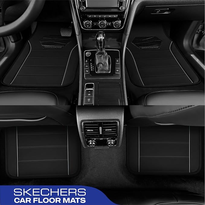 Skechers Memory Foam Car Mats, Leather Piping Floor Mats - Image 3