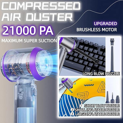 Handheld Car Vacuum Cleaner, 21000PA Rechargeable High Power Cordless Mini - Image 3