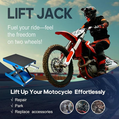 Motorcycle Lift Scissor Jack, 1200 LB Capacity Wide Deck Hoist Stand - Image 7