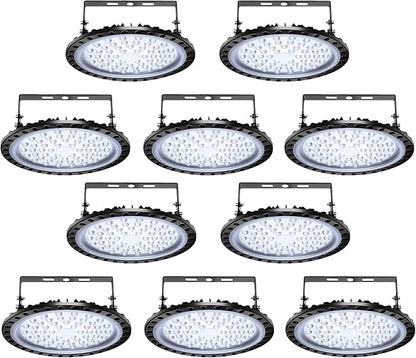Viugreum 10 Pack 200W UFO LED High Bay Light, 20000LM 6500K Daylight White LED by Viugreum