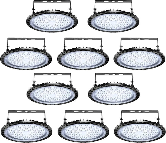 Viugreum 10 Pack 200W UFO LED High Bay Light, 20000LM 6500K Daylight White LED by Viugreum