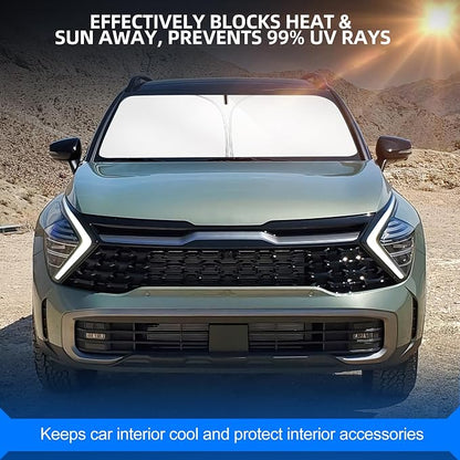 Windshield Sun Shade for Kia Sportage 2023-2025 2026 Foldable Sunshade Custom - Image 7