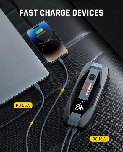 FANTTIK T8 APEX 2000 Amp Jump Starter, 65W Two-Way Fast Charging, - Image 6