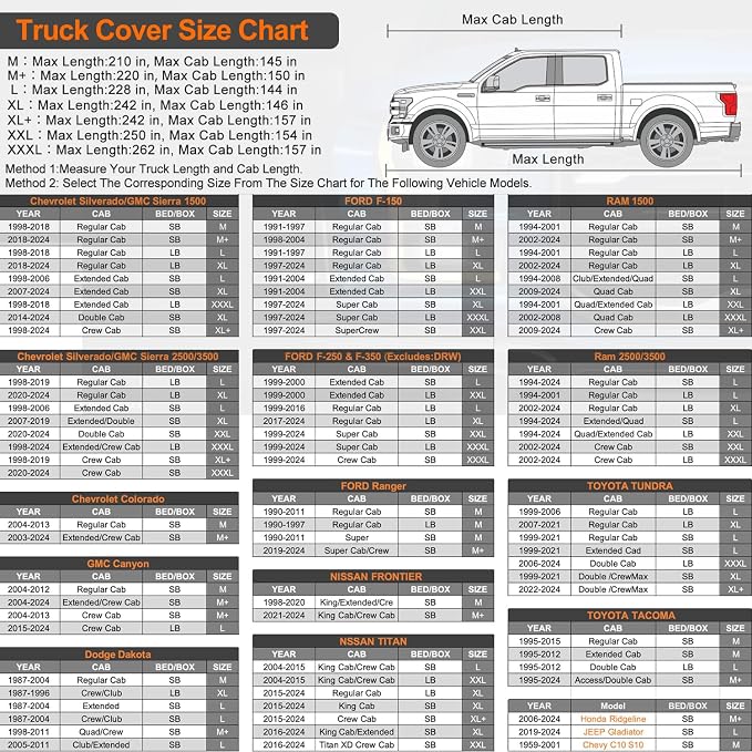 Kayme Mid-Size Truck Cover Waterproof All Weather, Heavy Duty Outdoor Midsize - Image 5