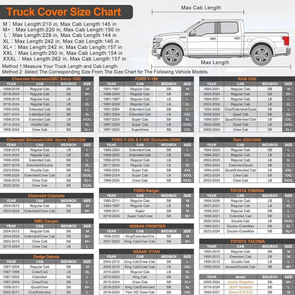 Kayme Full Size Truck Cover Waterproof All Weather, Heavy Duty Outdoor Pickup - Image 5