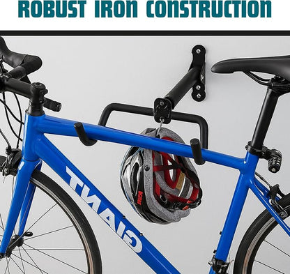 Bike Wall Mount, 1 Pack Bike Hanger, Foldable Bicycle Storage Horizontal Rack - Image 7