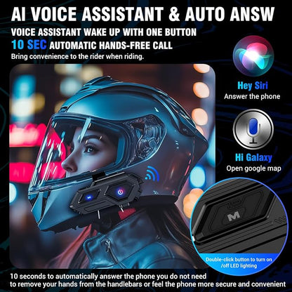 Motorcycle Bluetooth Headset, C8 Helmet Bluetooth Headset - Image 4