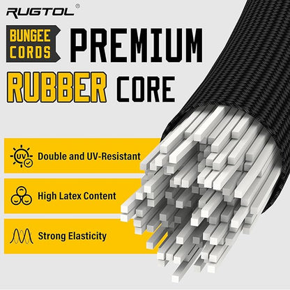 Bungee Cords with Hooks, 48 Inch Adjustable Elastic Bungee Cords with Carabiner - Image 6