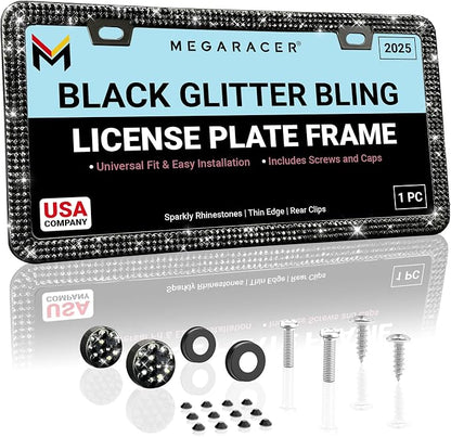 Elegant Bling License Plate Frame by MegaRacer