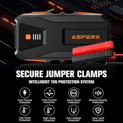 ASPERX 3000A Jump Starter for Car Battery, 12V Portable Jump Box - Image 7