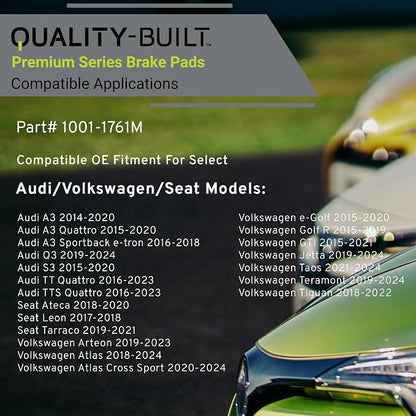 Premium Semi-Metallic Rear Brake Pads Compatible - Image 3