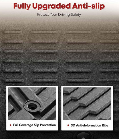 YHTAUTO Floor Mats Fit 2014-2021 Toyota Tundra CrewMax/Double Cab, TPE All - Image 4