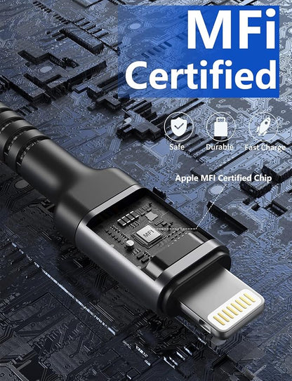 Lightning Cable 3ft 2Pack, iPhone Charger Cable Nylon Braided Charging Cord - Image 2