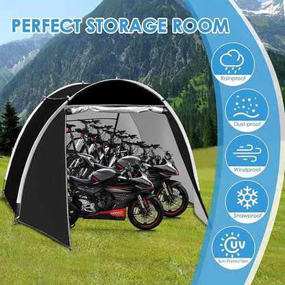 11.5'*6.9'*5.4' Bike Storage Shed Tent, Outdoor Portable Bike Storage, 210D - Image 4