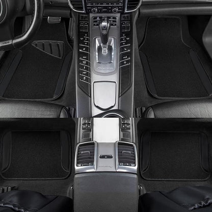 CAR PASS Waterproof Universal Fit Car Floor Mats, Faux Leather Car Carpet Mats - Image 4