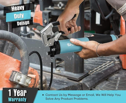 SHALL Grease Gun, 7000 PSI Heavy Duty Pistol Grip Grease Gun Kit w/Grease Gun - Image 6