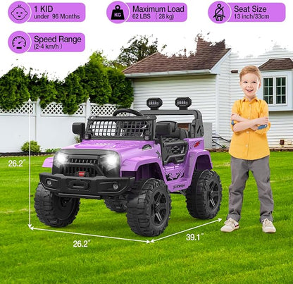 12V Kids Electric Ride On Truck Car w/Parent Remote Control, Spring Suspension - Image 7