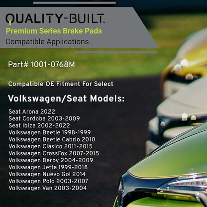 Premium Semi-Metallic Front Brake Pads Compatible - Image 3