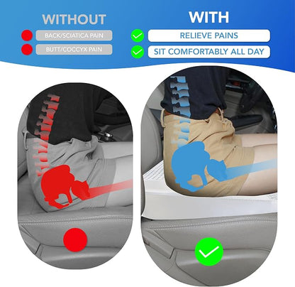 Car Seat Cushion, Comfortable Memory Foam Seat Pillow - Image 3