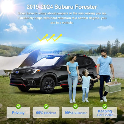 8pcs Car Window Shades for Subaru Forester 2019-2024 Accessories, Windshield - Image 2