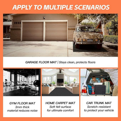 6.6'x 8.5' Garage Floor Mat & Oil Spill Mat, Heavy Duty Under Car Mat - Image 6