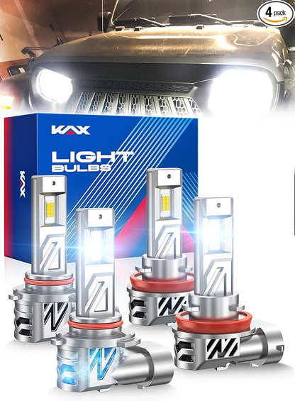 2025 10X Brightener 9005 9006 Led Bulbs Combo by KAX