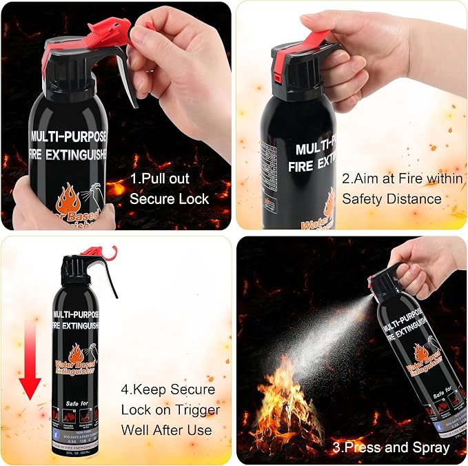 Fire Extinguishers for Home, 1 Pack Vehicle Fire Extinguisher - Image 4