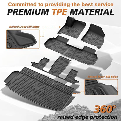 TripleAliners Floor Mats&Trunk Mat All Weather Car Liners Compatible - Image 4