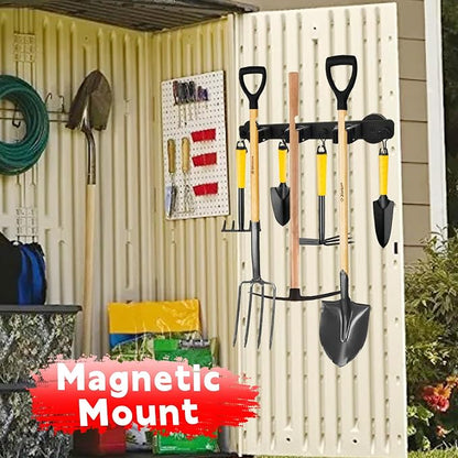 Magnetic Mop Broom Holder, Heavy Duty Movable Magnetic Wall Mount Tool Racks - Image 4