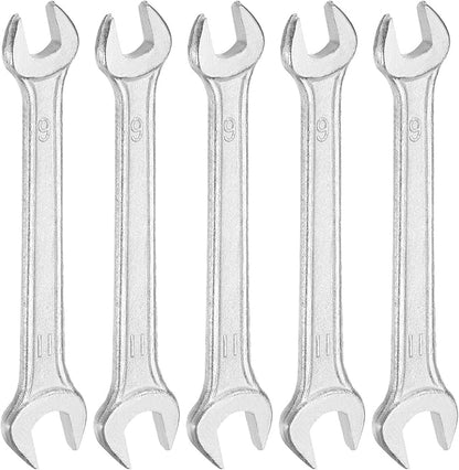 HARFINGTON 5pcs Double Open End Wrench 9mm x 11mm Metric 15 Degree Offset Angle by HARFINGTON
